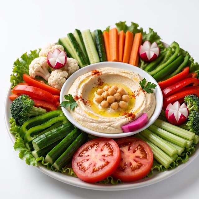Hummus with Veggies.